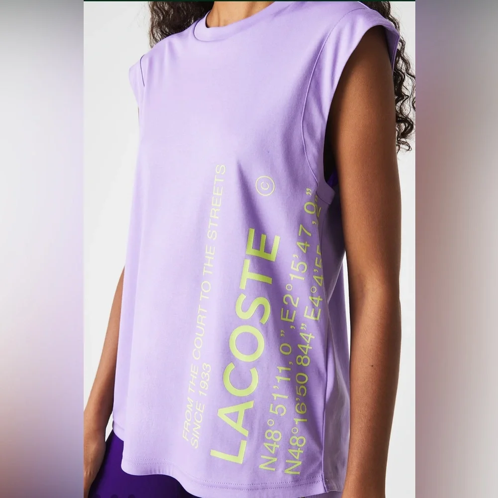 LACOSTE WOMEN’S SPORT LOOSE FIT BRANDED COORDINATE T-SHIRT - Picture 9 of 9